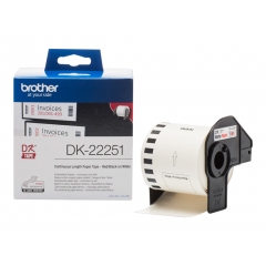 Brother DK-22251 - Papel Cotinuo Negro / Rojo 62mm