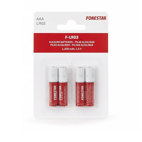 Pack 4 Pilas AAA Fonestar LR03 1.5V Alcalina