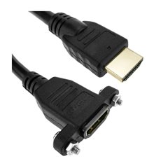 Adaptador HDMI macho a HDMI hembra 50cm Negro