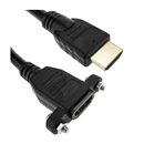 Adaptador HDMI macho a HDMI hembra 50cm Negro