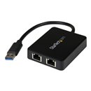 StarTech.com Adaptador Tarjeta Red NIC USB 3.0 - 2x Gigabit Ethernet