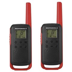 Motorola T62 Walkie-Talkie Pack 2 Baterias Rojo Negro (Outlet)
