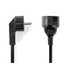 Cable alargador de alimentacion Schuko Macho / Hembra 2.00m Negro