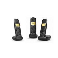 Gigaset A170 Trio Negro - Pack 3 Telefono Inalambrico (Outlet)