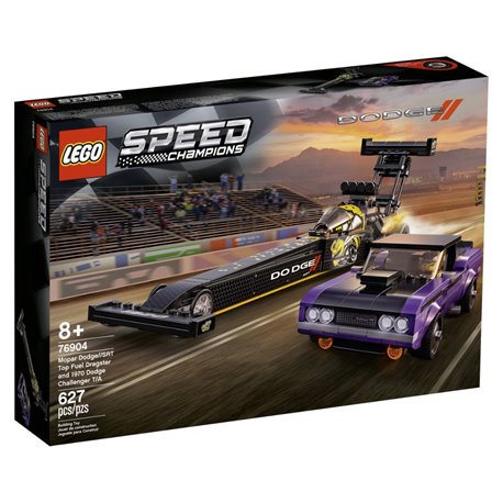 Lego Speed Champions - Drágster Mopar Dodge//SRT Top Fuel y Dodge Challenger T/A de 1970 - 76904