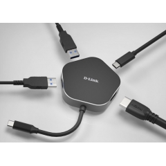 D-Link DUB-M420 Hub 4 en 1 USB C con HDMI (Outlet)