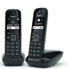 Gigaset AS690 Duo Telefono Inalambrico DECT Negro (Outlet)