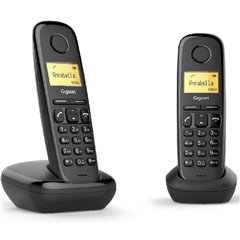 Telefono Inalambrico Siemens Gigaset AS405 DUO Manos Libres Black -  L36852-H2501-D201