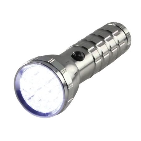 Linterna 28 Leds Aluminio Resistente Al Choque Plata