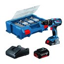 Bosch Profesional 18V GSB 18V-28 Taladro Percutor 1xBateria 2.0Ah + 1xBateria 4.0Ah + Maletín + Accesorios 100acc.