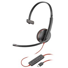 Poly Blackwire 3210 + Adaptador USB C / A - Auricular Mono+ Micro (Outlet)