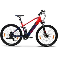Reebok MTB Sport 29'' Azul Rojo Talla L 70Km Autonomia 250W Bicicleta Electrica Suspension trasera
