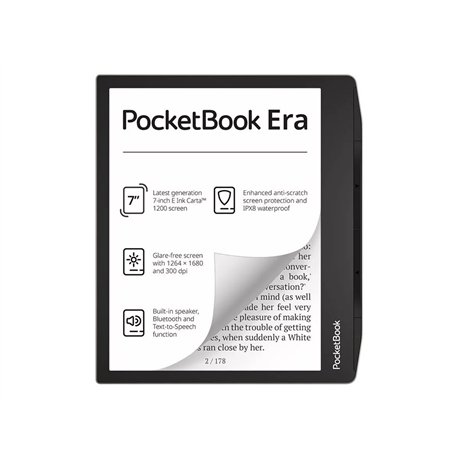 Pocketbook 7'' 16GB Era Stardust Wifi Bluetooth Plata Libro Electronico Ebook (Outlet)