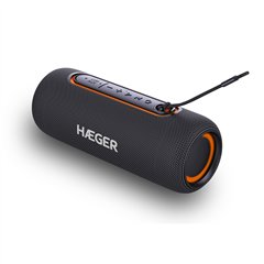 Haeger Altavoz Bluetooth Portatil + Luces + Bateria Light Boom negro (Outlet)