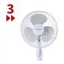 Ventilador Pie Haeger Cross Wind 45W 130cm 3 Vel. Blanco 40cm Diametro (Outlet)