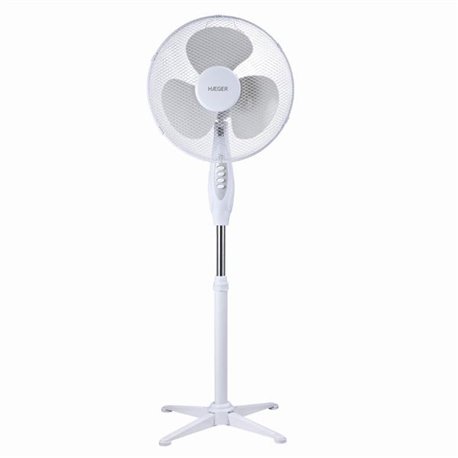Ventilador Pie Haeger Cross Wind 45W 130cm 3 Vel. Blanco 40cm Diametro (Outlet)