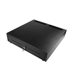 Cajon Portamonedas 46x46 cm 5 Billetes 8 Monedas Negro Automatico / Manual + Recogida cables 
