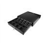 Cajon Portamonedas 46x46 cm 5 Billetes 8 Monedas Negro Automatico / Manual + Recogida cables 