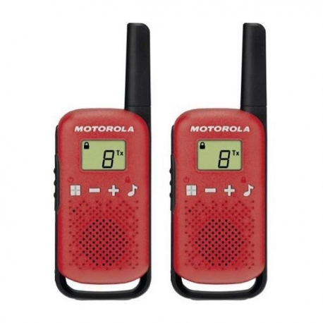 Motorola T42 Walkie-Talkie Pack 2 Rojo (Outlet)