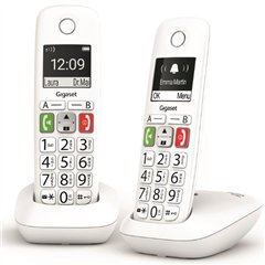 Gigaset E290 DUO Teclas Grandes Telefono Inalámbrico Blanco (Outlet)