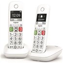 Gigaset E290 DUO Teclas Grandes Telefono Inalámbrico Blanco (Outlet)