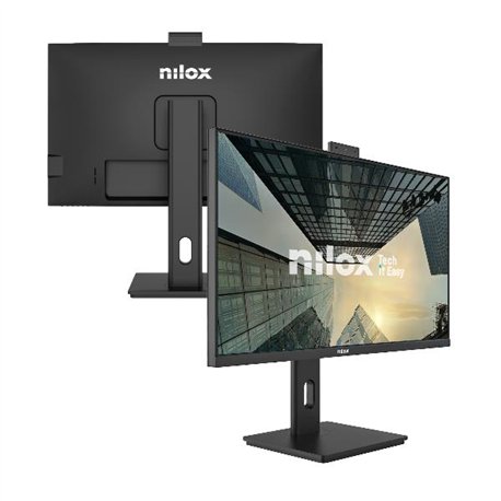 NIlox NXM27RWEB02B 27'' Full HD 120Hz Pivotante 4ms LED VGA HDMI DP Camara + Altavoces Negro (Nuevo Embalaje Deteriorado)