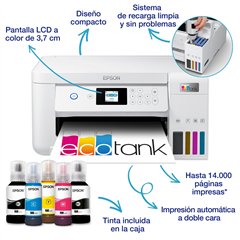 Epson EcoTank ET-2856 Multifunción Wifi Bote Tinta Duplex Impresión Doble Cara