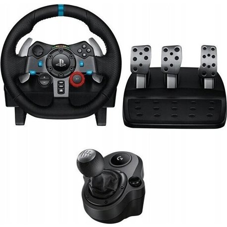 Logitech G29 Volante + Pedales + Palanca de Cambios Logitech Driving Force Shifter PS5 PS4 PC