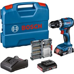 Bosch Professional 18V GSB 18V-45 Taladro con Percutor + 2 x Bateria + Set puntas