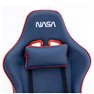 Silla Gaming Nasa Galactic Azyl / Rojo Piel + Fibra Ruedas (Nuevo Embalaje Deteriorado)