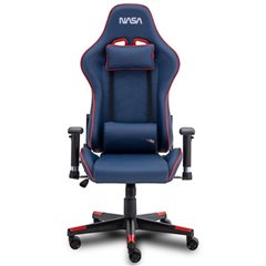 Silla Gaming Nasa Galactic Azyl / Rojo Piel + Fibra Ruedas (Nuevo Embalaje Deteriorado)