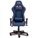 Silla Gaming Nasa Galactic Azyl / Rojo Piel + Fibra Ruedas (Nuevo Embalaje Deteriorado)