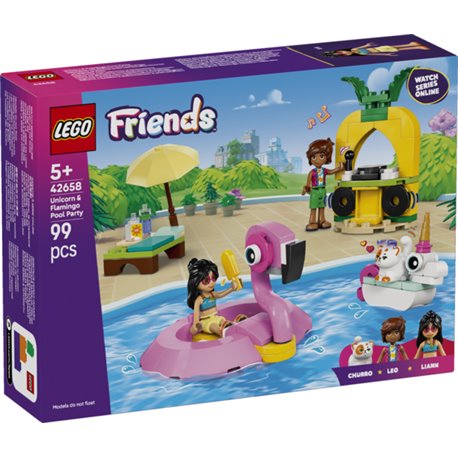 LEGO Friends - Fiesta en la Piscina con Flamenco y Unicornio - 42658