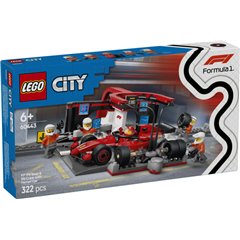 LEGO City - Parada en Boxes de F1® y Equipo de Mecánicos con Coche Ferrari - 60443