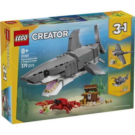 LEGO Creator - Feroz Tiburón con Cofre del Tesoro - 31381