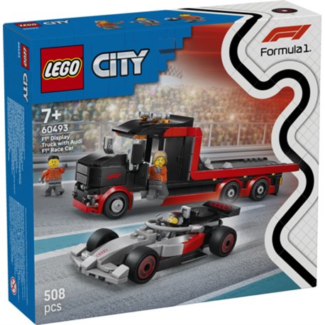 LEGO City - Camión de Exposición de F1® con Coche de Carreras Audi F1® - 60493
