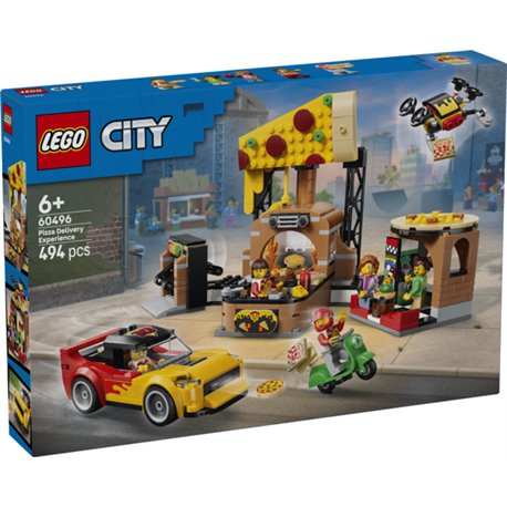 LEGO City - Experiencia de Pizza a Domicilio con Vehículos - 60496