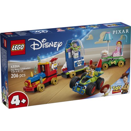 LEGO Disney - Tren de Celebración de Toy Story y Coche RC - 43264