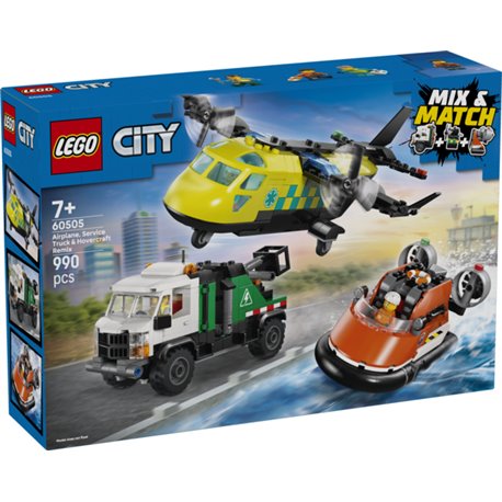 LEGO City - Remix: Avión, Camión Técnico y Aerodeslizador - 60505