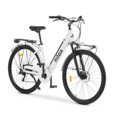 Nilox J7 eBike Bicicleta Eléctrica 25Km/h 36V - 13Ah 250W 80Km Suspensión Delantera Blanco