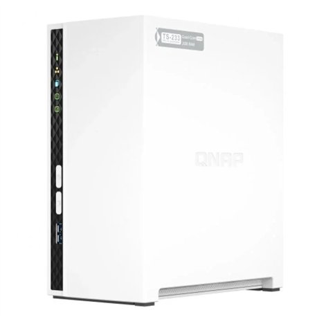 NAS QNAP TS-233 2 Bahias 3.5'' 2.5'' 2GB DDR4 Blanco (Nuevo Embalaje Deteriorado)