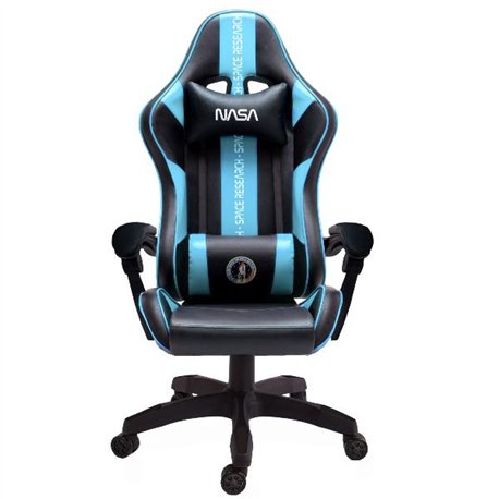 NASA Atlantis Negro / Azul Silla Gaming Reposabrazos (Nuevo Embalaje Deteriorado)
