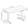 Mesa Electrica Ajustable en Altura 120x60cm Equip ERGO Negro (Nuevo Embalaje Deteriorado)