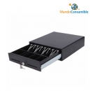 Cajon Portamonedas 33X33 CP-330 Cm 4 Billetes - 8 Monedas Negro Apertura Manual y Automatica