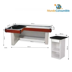 Mueble Caja 170X101X17X8 Azul - Rojo + Caja De Pago