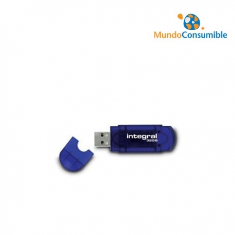 PENDRIVE INTEGRAL EVO - 32GB - USB 2.0 - COMPATIBLE PC Y MAC - AZUL